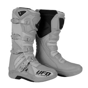UFO Elektron Grey Motocross Boots
