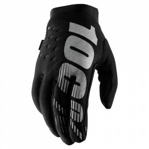 100% Kids Brisker Black Grey Cold Weather Motocross Gloves