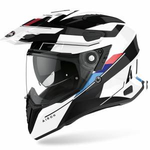 Airoh Commander Adventure Helmet - Skill White Gloss