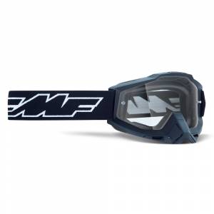 100% FMF Powerbomb Rocket Black Clear Lens Motocross Goggles