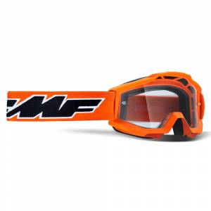 100% FMF Kids Powerbomb Rocket Orange Clear Lens Motocross Goggles