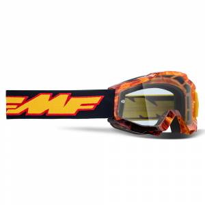 100% FMF Kids Powerbomb Spark Clear Lens Motocross Goggles