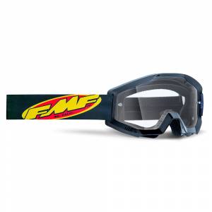 100% FMF Powercore Core Black Clear Lens Motocross Goggles