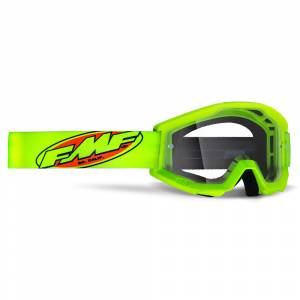 100% FMF Powercore Core Yellow Clear Lens Motocross Goggles