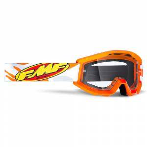 100% FMF Powercore Assault Grey Clear Lens Motocross Goggles