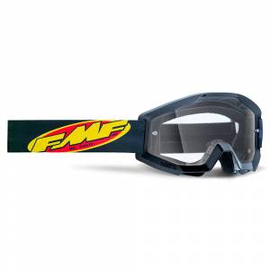100% FMF Kids Powercore Core Black Clear Lens Motocross Goggles