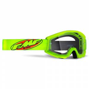 100% FMF Kids Powercore Core Yellow Clear Lens Motocross Goggles