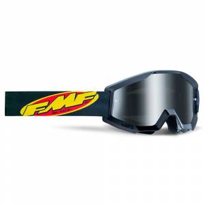 100% FMF Kids Powercore Core Black Silver Mirror Lens Motocross Goggles