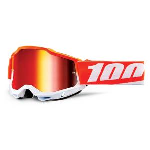 100% Accuri 2 Goggle Matigofun / Mirror Red Lens