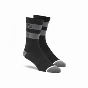 100% Flow Performance Socks Black Grey