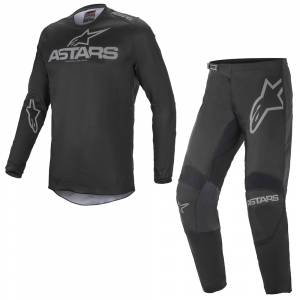 Alpinestars Fluid Graphite Black Grey Motocross Kit Combo