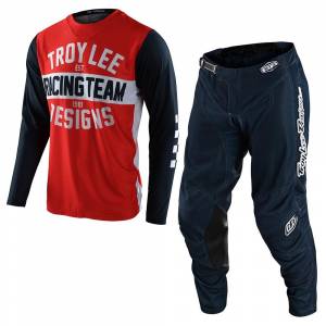 Troy Lee Designs GP Air Team 81 Orange Navy Motocross Kit Combo