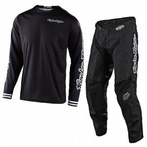 Troy Lee Designs GP Mono Black Motocross Kit Combo