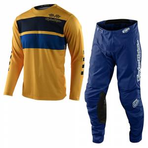 Troy Lee Designs GP Racing Stripe Yellow Motocross Kit Combo