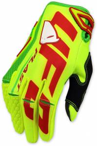 UFO Blaze Neon Yellow Motocross Gloves