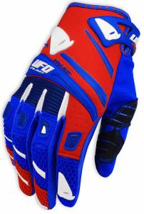 UFO Red Blue Trace MX Gloves