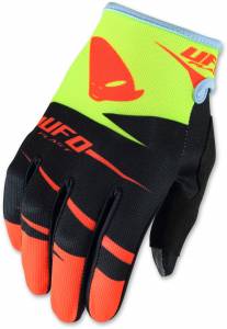 UFO Kids Hydra Black Red Yellow Motocross Gloves