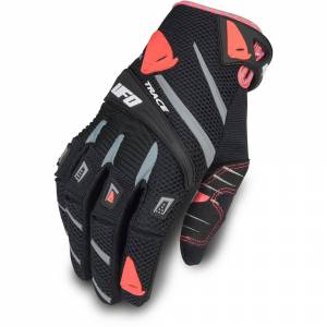 UFO Trace Black Motocross Gloves