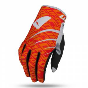 UFO Indium Neon Red Motocross Gloves