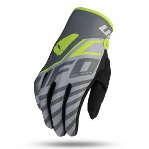 UFO Vanadium Grey Neon Yellow Motocross Gloves