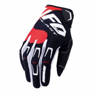 UFO Iridium Black Red Motocross Gloves