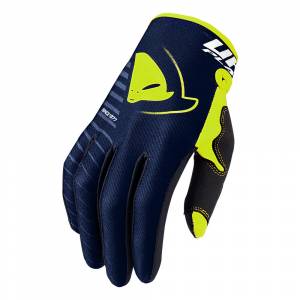 UFO Kids Skill Kimura Blue Yellow Motocross Gloves