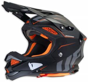 UFO Diamond Black Motocross Helmet