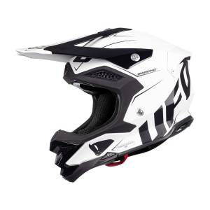 UFO Diamond Black White Motocross Helmet