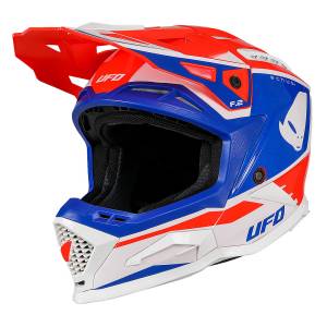 UFO Echus Red Blue White Motocross Helmet
