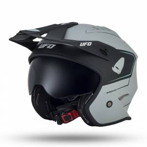 UFO Sheratan Jet Grey Open Face Helmet
