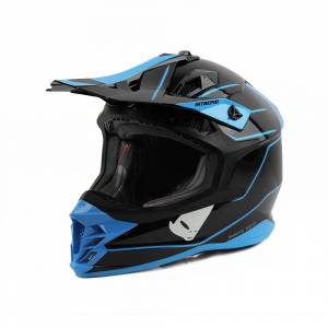 UFO Intrepid Black Blue Motocross Helmet