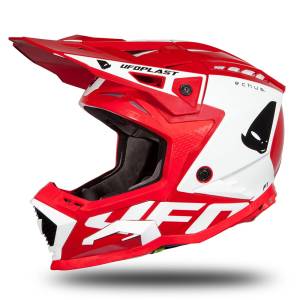 UFO Echus Red White Gloss Motocross Helmet