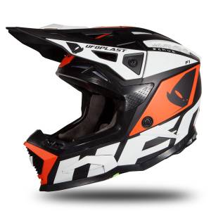 UFO Echus Black Orange White Motocross Helmet