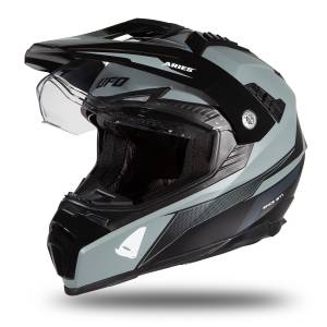 UFO Aries Adventure Black Grey Matt Helmet