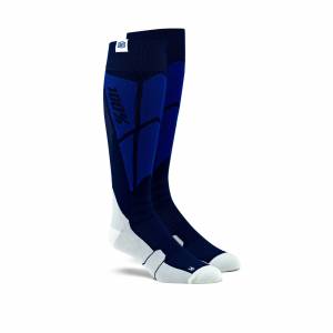 100% HI SIDE Performance Moto Socks Navy Grey