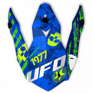 UFO Onyx Diablo Blue Green Yellow Helmet Peak