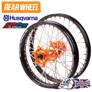 SM Pro Platinum Husky Orange Rear Bulldog Spokes