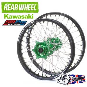 SM Pro Platinum Kawasaki Green Front Bulldog Spokes