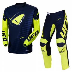 UFO Kimura Blue Yellow Motocross Kit Combo