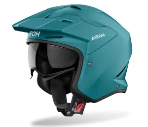 Airoh Kombakt Trials Helmet - Petrol Matt Green