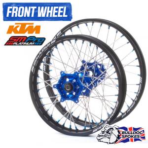 SM Pro Platinum KTM Blue Front Bulldog Spokes