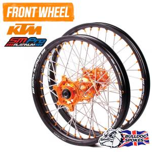 SM Pro Platinum KTM Orange Front Bulldog Spokes