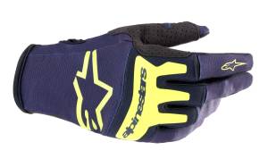 Alpinestars Techstar Glove Night Navy Yellow Fluo Motocross Adult Gloves