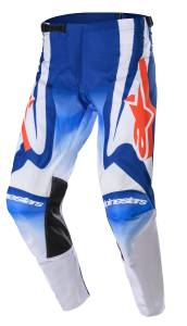 Alpinestars Racer Semi Blue Hot Orange Motocross Adult Pants 