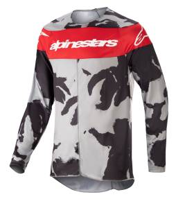 Alpinestars Racer Tactical Cast Gray Camo Mars Red Motocross Adult Jersey 