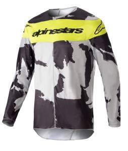 Alpinestars Racer Tactical Cast Gray Camo Yellow Fluo Motocross Adult Jersey 