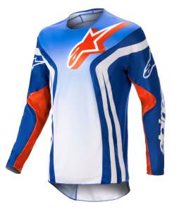 Alpinestars Racer Semi Blue Hot Orange Motocross Adult Jersey 