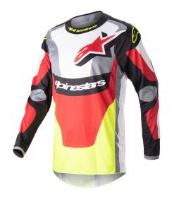 Alpinestars Fluid Agent Black Mars Red Yellow Fluo Motocross Adult Jersey 