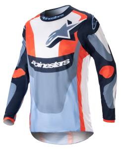 Alpinestars Fluid Agent Night Navy Hot Orange Motocross Adult Jersey 