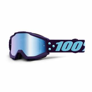 100% Accuri Maneuver Blue Mirror Lens Motocross Goggles